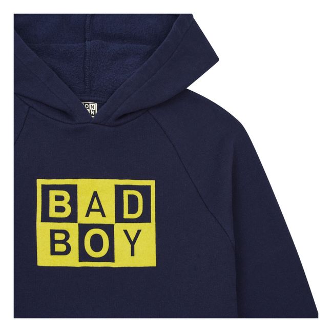 Sweat à Capuche Coton Bio Bad Boy | Bleu marine