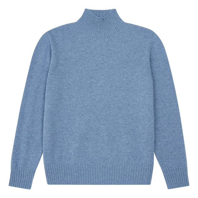 Clark 6624 Jersey de cuello alto de lana | Azul
