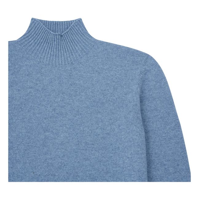 Clark 6624 Jersey de cuello alto de lana | Azul
