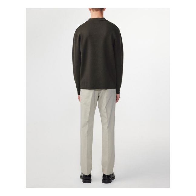 Polo Manches Longues Harald 6530 Laine | Cachi scuro