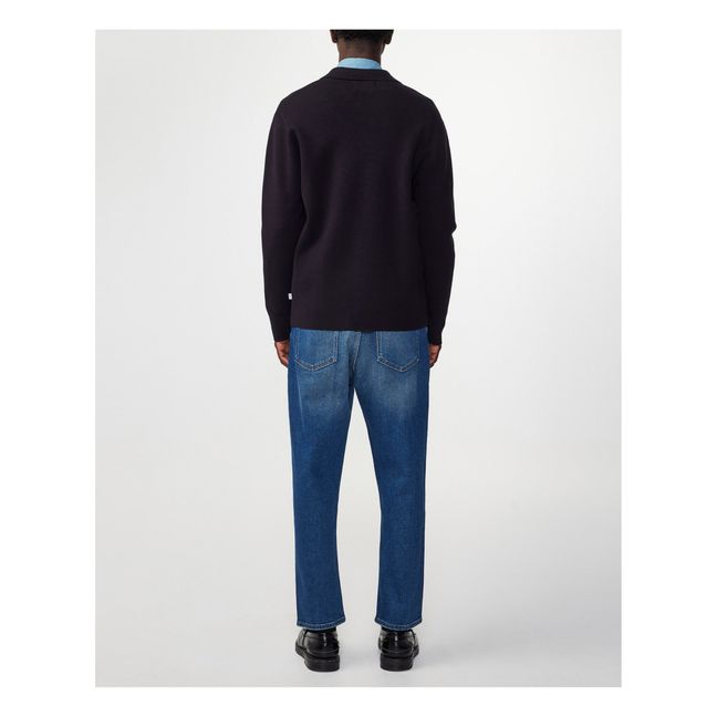 Cardigan Zippé Harald 6530 Laine | Blu marino