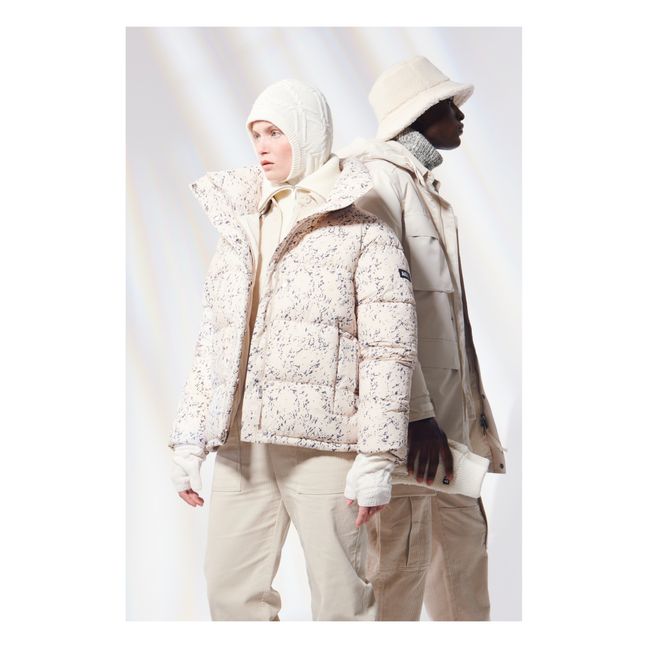 Doudoune Courte Imperméable Imprimé All Over | Sable
