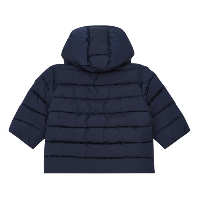 Fleece-lined Hooded Jacket | Navy blue