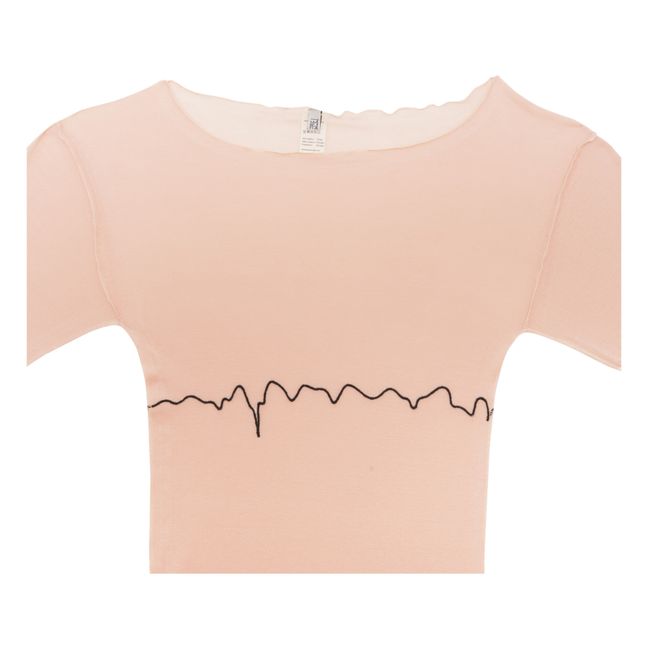 Tabbys Star Organic Cotton Gauze T-Shirt | Pale pink