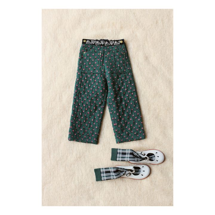 Pantalones acolchados florales | Verde- Imagen del producto n°0