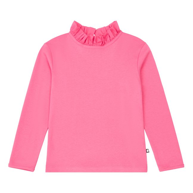Organic Cotton Collar T-Shirt | Pink