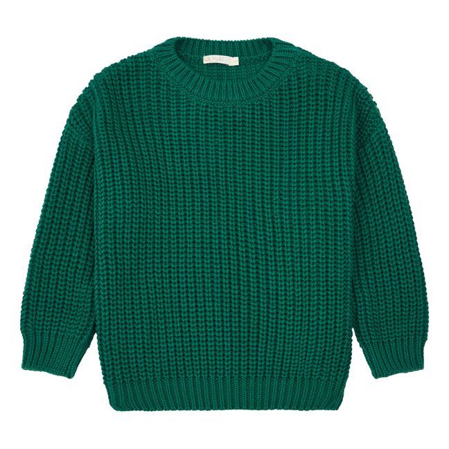 Organic Cotton Chunky Sweater | Green