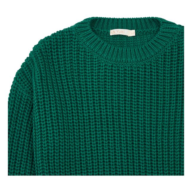 Organic Cotton Chunky Sweater | Green