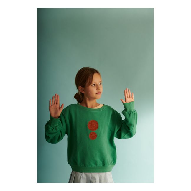 Sweat Imprimé Coton Bio | Vert