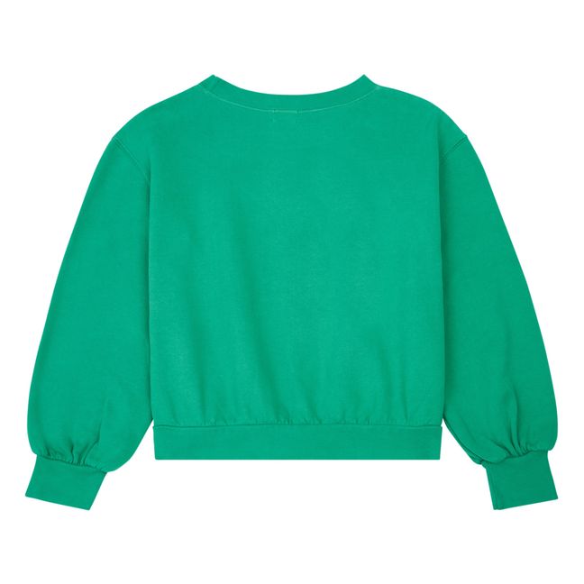 Bedrucktes Sweatshirt aus Bio-Baumwolle | Grün