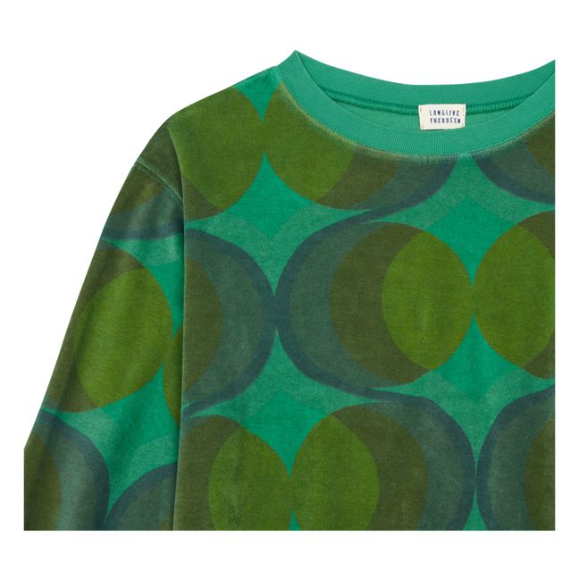 Retro Sweatshirt aus Bio-Baumwolle | Grün