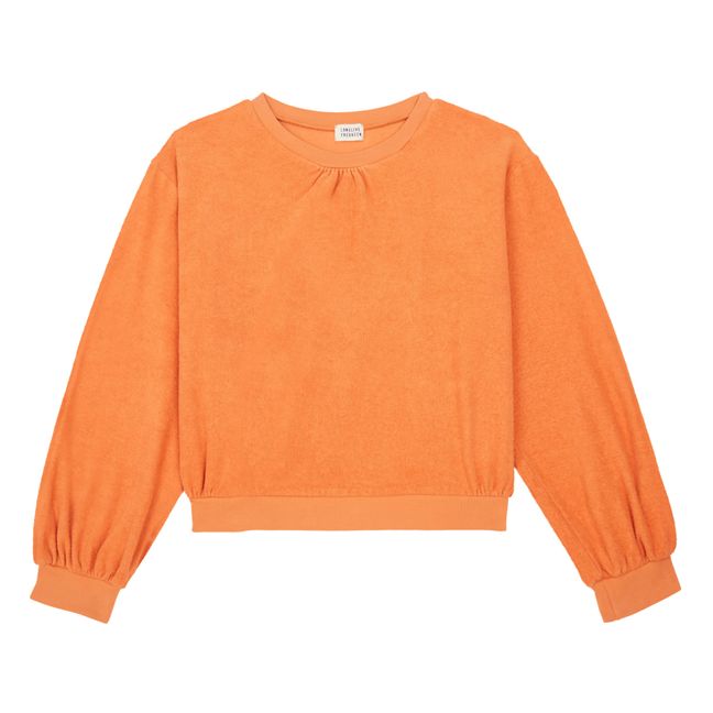 Frottee-Sweatshirt aus Bio-Baumwolle | Orange