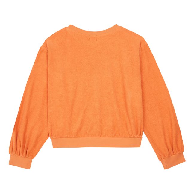 Frottee-Sweatshirt aus Bio-Baumwolle | Orange