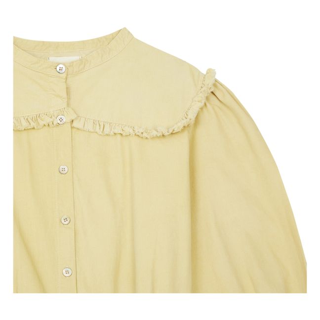 Einfarbige Bluse aus Bio-Baumwolle | Vanille
