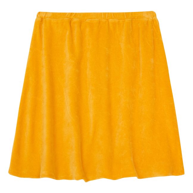 Plain organic cotton skirt | Mustard