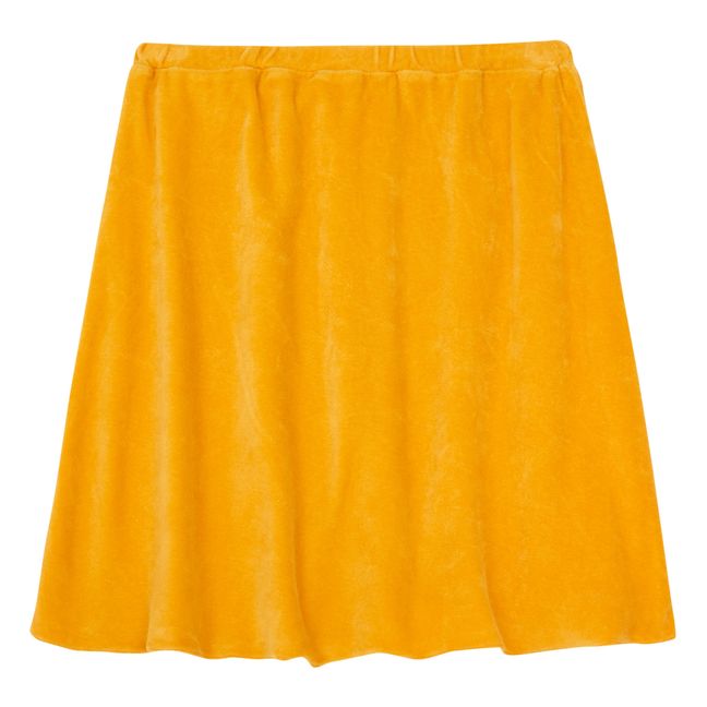 Jupe Unie Coton Bio | Jaune moutarde