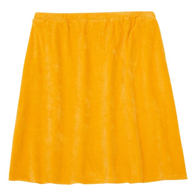 Jupe Unie Coton Bio | Jaune moutarde