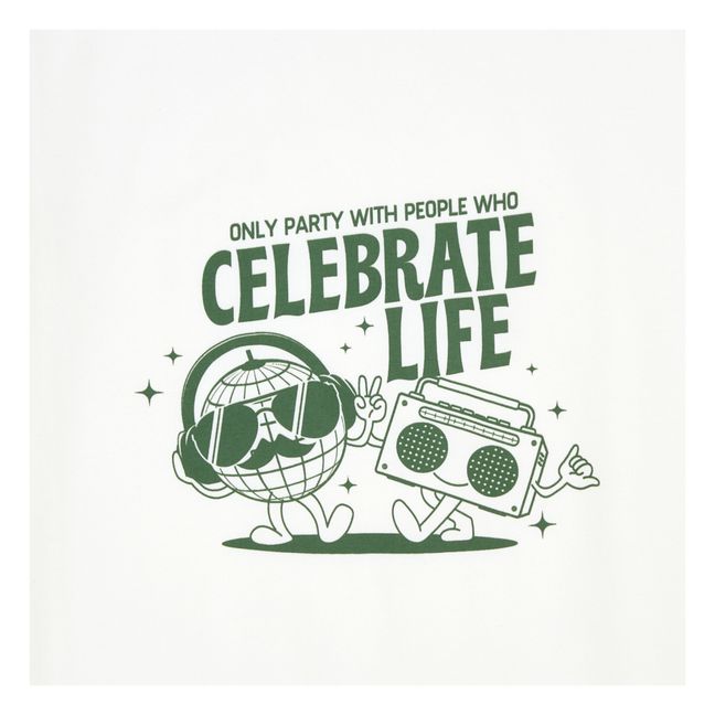T-shirt Coton Bio Celebrate Life | Blanc