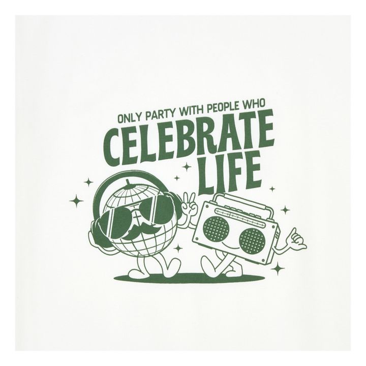 Celebrate Life organic cotton T-shirt | White- Product image n°3