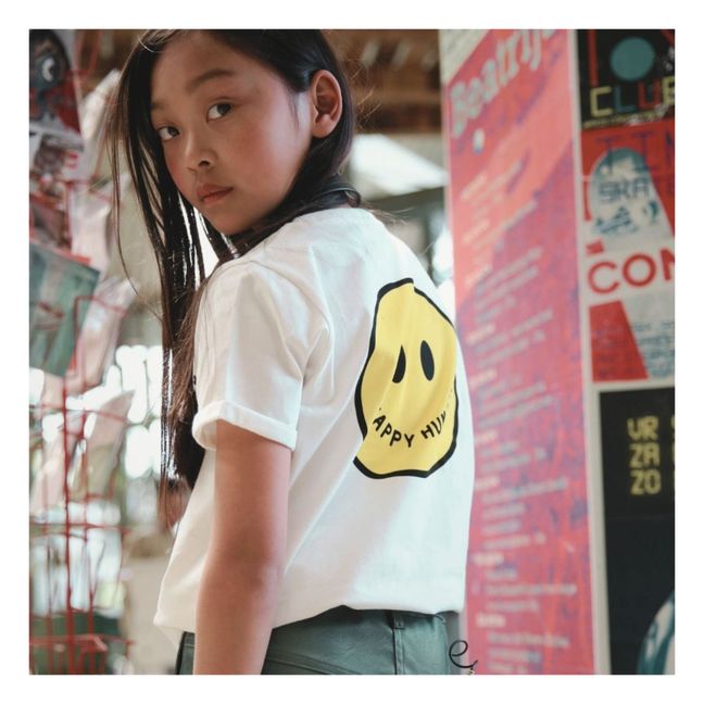 T-shirt Coton Bio Smiley | Blanc