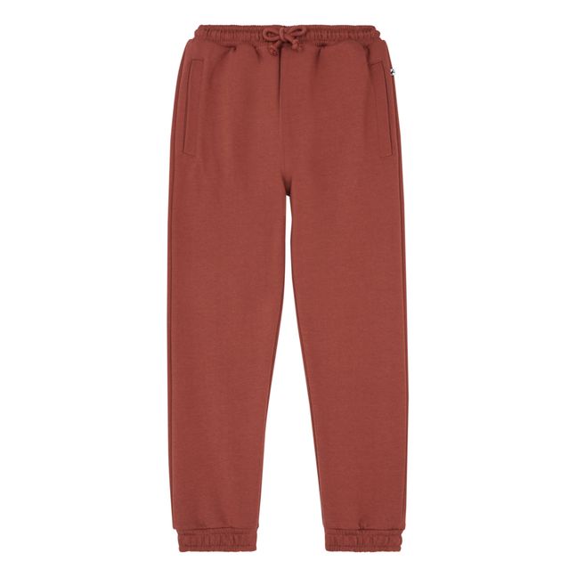 Pantaloni Jogger in cotone bio | Rosso mattone