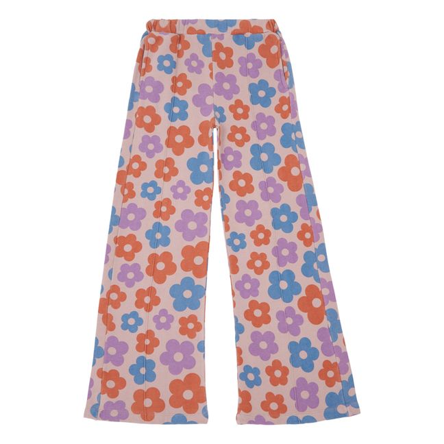 Pantalon Fleurs Coton Bio | Rosa