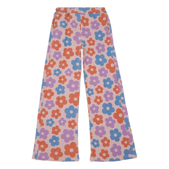Pantalon Fleurs Coton Bio | Rose