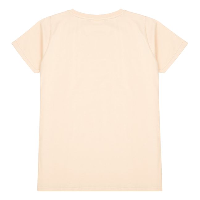 T-shirt Coton Bio Lost In Music | Beige pink