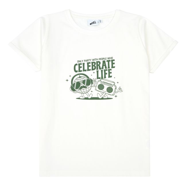 T-shirt Coton Bio Celebrate Life | Blanc