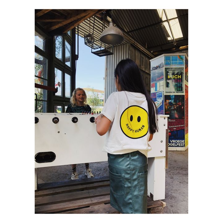 Organic cotton Smiley T-shirt | White- Product image n°1