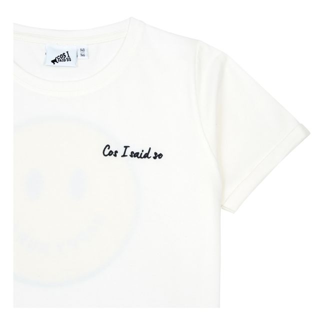 T-shirt Coton Bio Smiley | Bianco