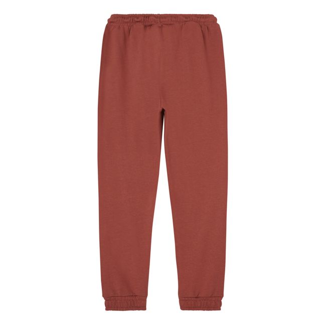 Pantaloni Jogger in cotone bio | Rosso mattone