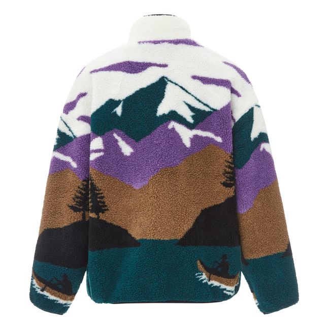 Polaire Zippée Hafdals Imprimée Polyester Recyclé | Ecru