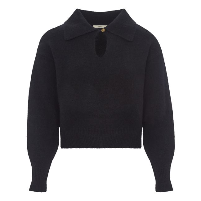 Pull Lomy Laine et Alpaga | Negro