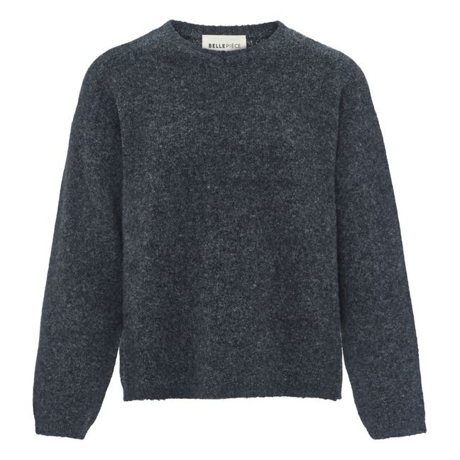 Derby Pullover Extra Fine Merino Wolle | Anthrazit