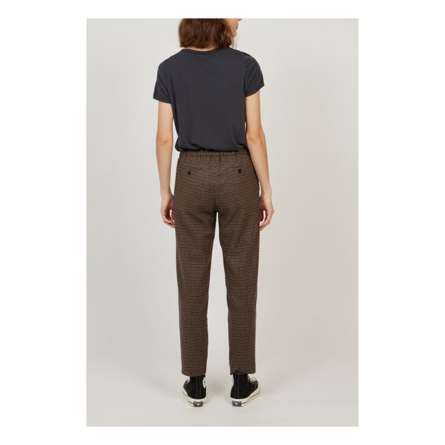 Pantaloni Pixel in lana vergine | Marrone