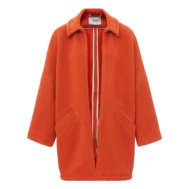 Cappotto in lana Husk | Arancione