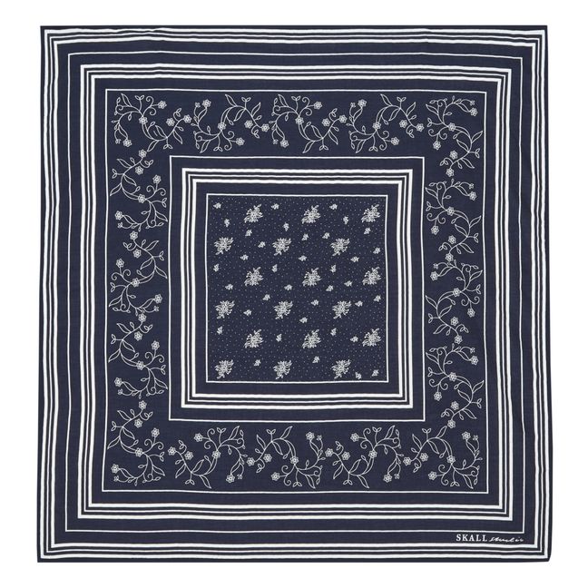Bufanda clásica de algodón ecológico | Azul Noche
