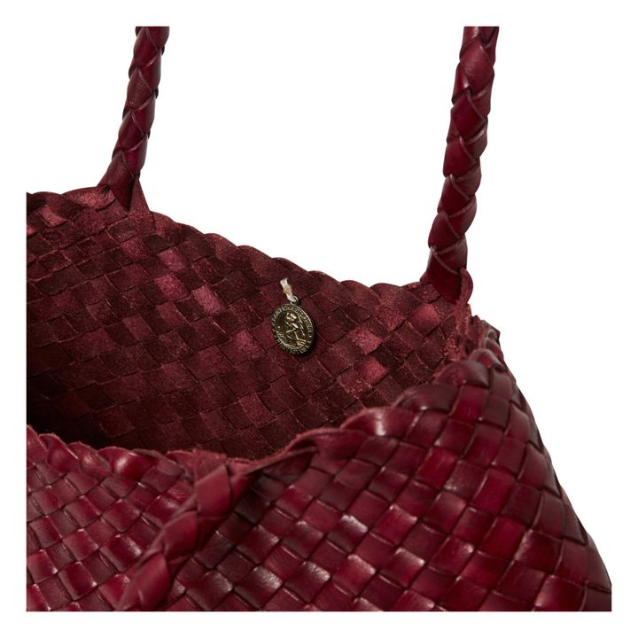 Dragon Diffusion - Santa Croce Small Red Woven Leather Bag