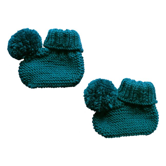 Zapatillas de merino hechas a mano | Azul Marino
