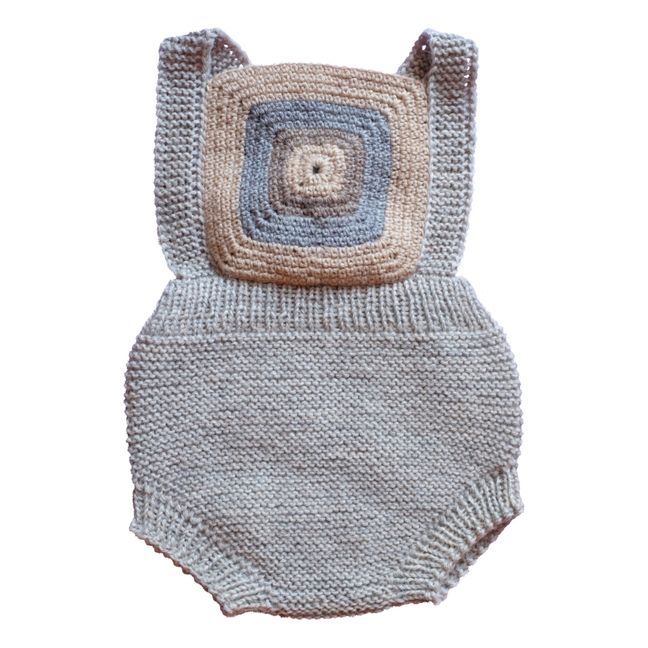 Baby Alpaca crochet romper | Ecru