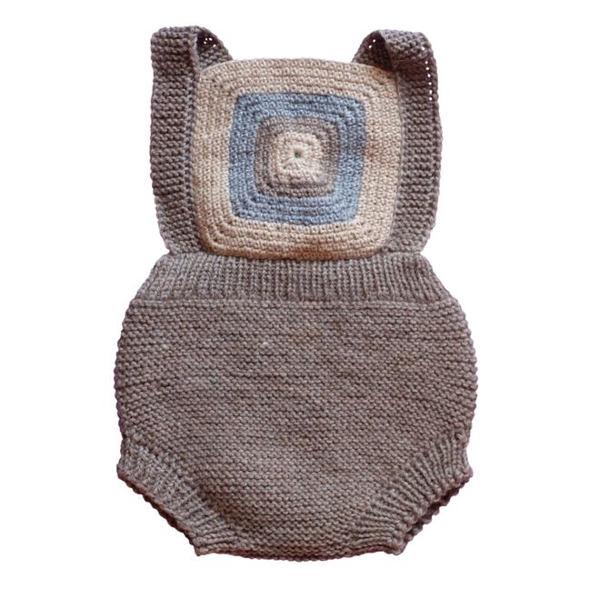 Baby Alpaca crochet romper | Beige
