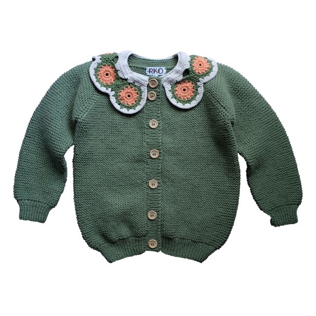 Cardigan à Col | Vert pistache
