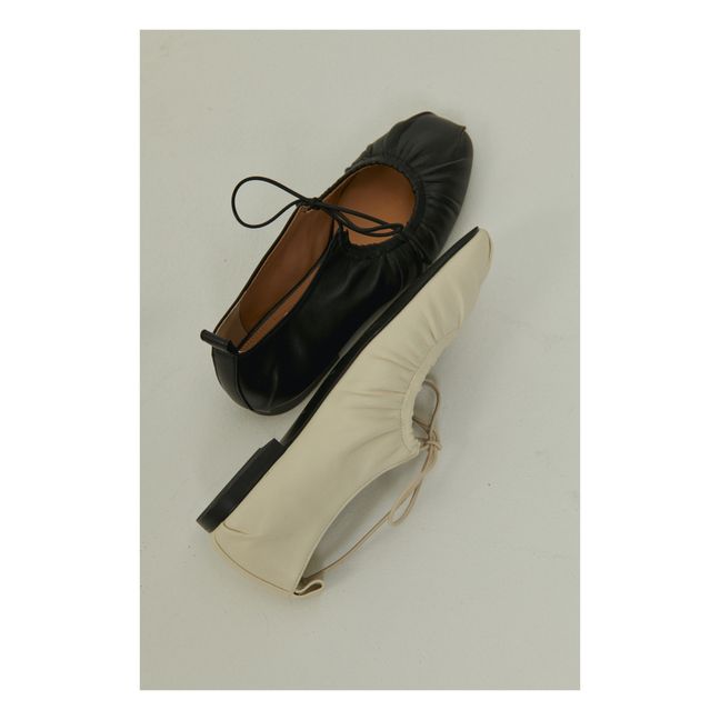 Ballerines Bow Shirring | Noir
