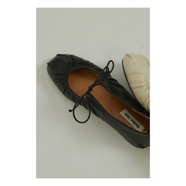Ballerines Bow Shirring | Noir