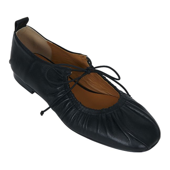 Ballerines Bow Shirring | Noir