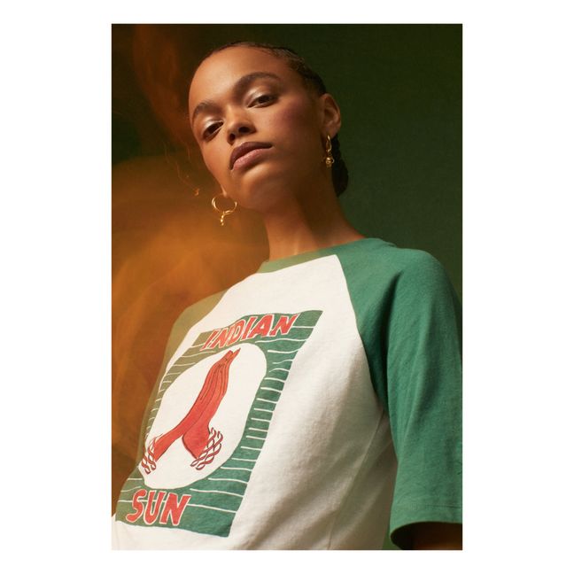 T-shirt Taj Coton et Lin | Bianco