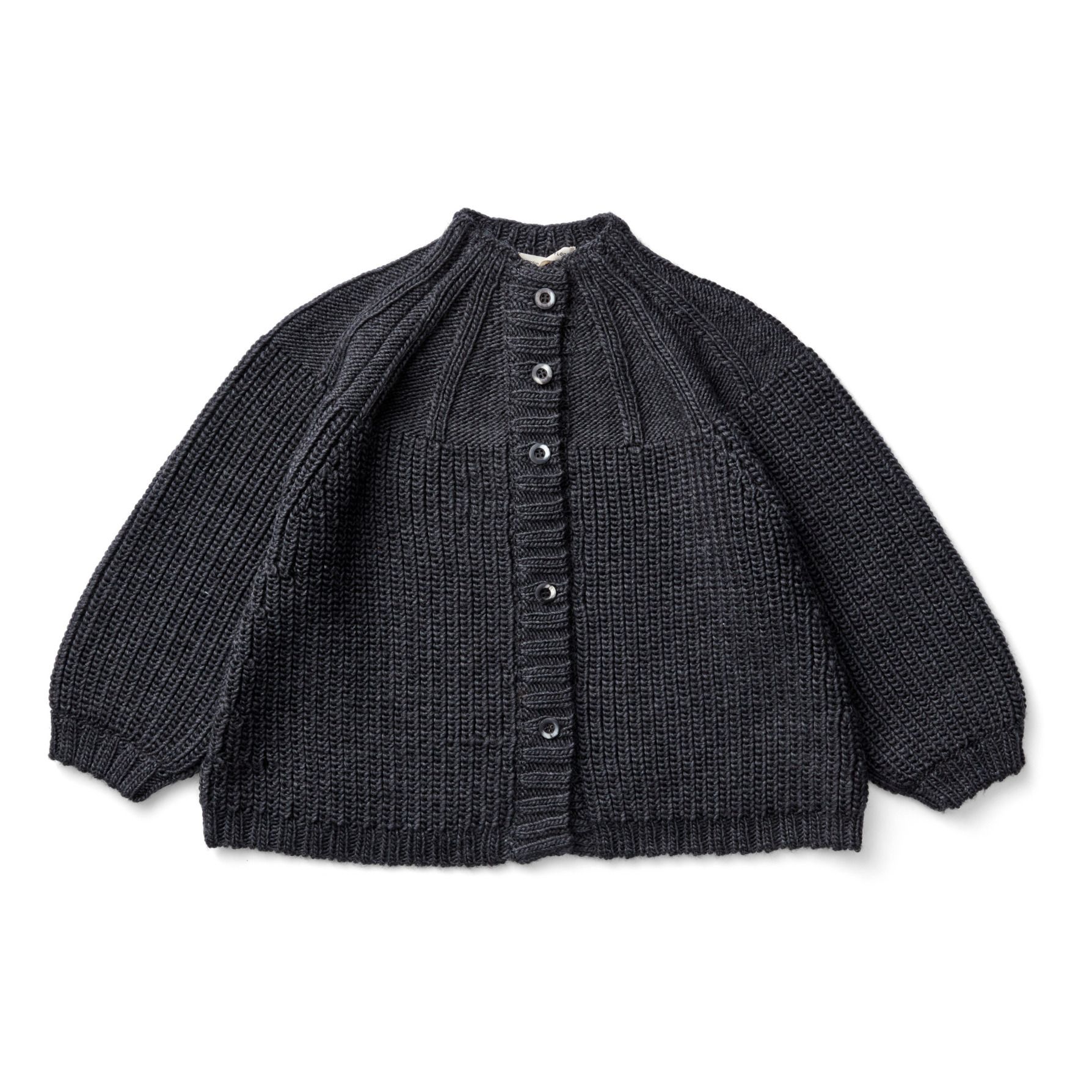 Beatrice Merino Wool Cardigan Charcoal grey