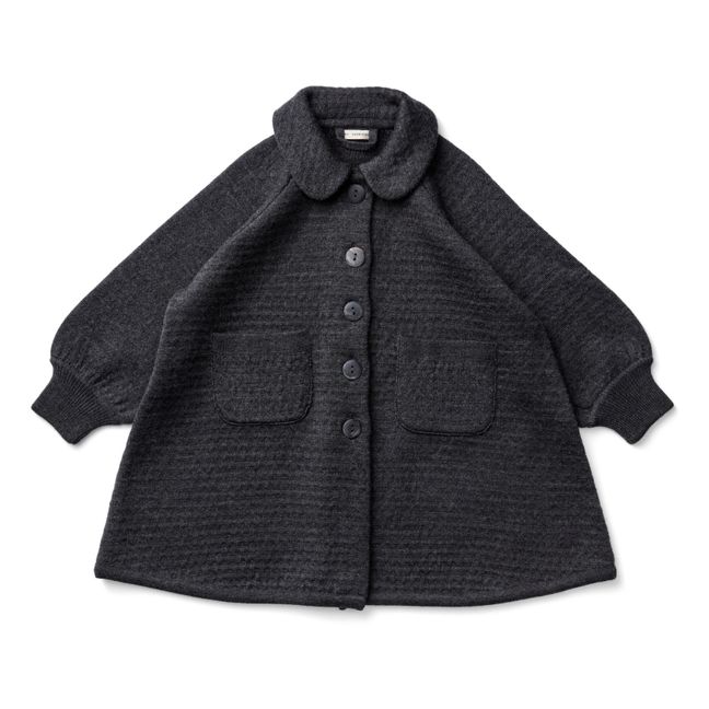 Ruth Merino Wool Coat | Charcoal grey