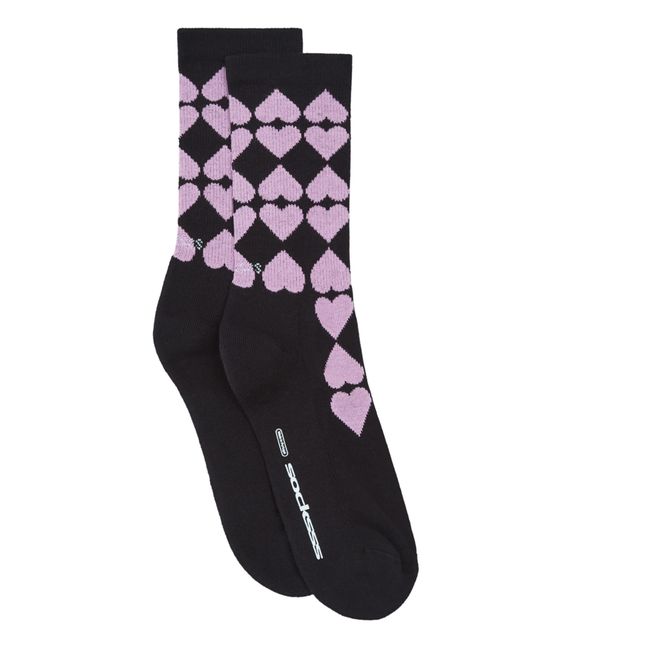 Chaussettes Hearts Coton Bio | Noir